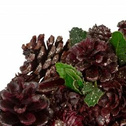 Northlight 13" Red And Gold Glittered Pine Cone And Berry Christmas Wreath -Wreaths & Garland shop northlight sh89561 4 updated 24309.1618414101