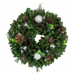 Northlight Artificial Christmas Wreath With Pine Cones And Ornaments - 14" Unlit