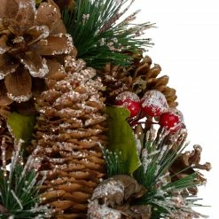 Northlight Green And Brown Frosted Pinecones And Bells Christmas Wreath - 13" Unlit -Wreaths & Garland shop northlight sh89573 4 updated 79093.1618414104