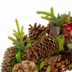 Northlight Green And Brown Pine Cone And Berry Christmas Wreath - 13" Unlit -Wreaths & Garland shop northlight sh89583 4 updated 97106.1618414096