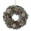 Northlight Glittered Pine Cones And Berries Artificial Christmas Wreath, 13-Inch, Unlit