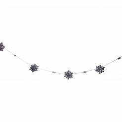 Northlight 5' Blue Snowflake And Beaded Christmas Garland