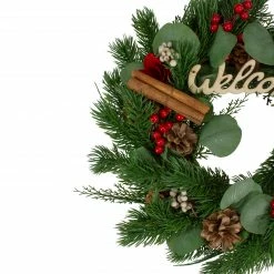 Northlight Green And Red "Welcome" Artificial Christmas Wreath - 12-Inch, Unlit -Wreaths & Garland shop northlight sh89630 2 updated 56739.1618414098