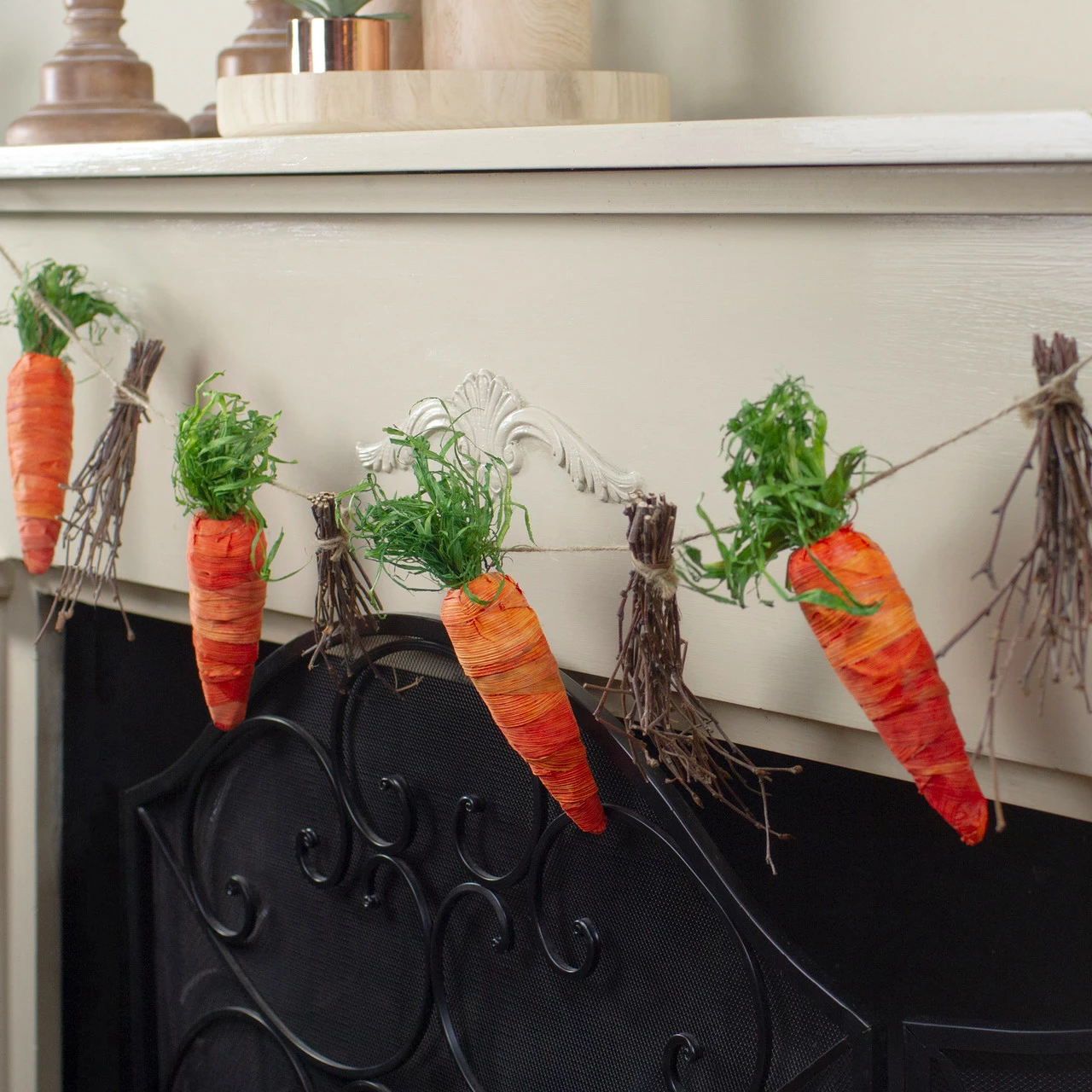 Northlight 3.25' Orange Carrot And Twig Artificial Hanging Springtime Easter Party Garland 2 Northlight 3.25' Orange Carrot And Twig Artificial Hanging Springtime Easter Party Garland - Image 2