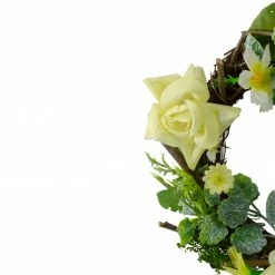 Northlight Mini Rose And Foliage Spring Wreath, Yellow 7" -Wreaths & Garland shop northlight sh91611 04 03793.1620236563