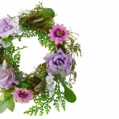 Northlight Mini Rose And Foliage Spring Wreath, Pink And Purple 8" -Wreaths & Garland shop northlight sh91612 03 76795.1620236563