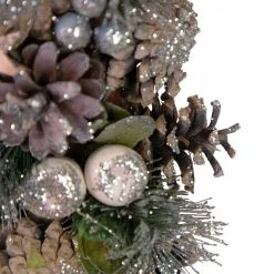 Northlight Pastel Pink Pine Cones And Stars Glittered Artificial Christmas Wreath, 13-Inch, Unlit -Wreaths & Garland shop northlight sh93278 3 updated2022 66910.1664551957
