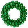 Northlight Green 3-Finish Shatterproof Ball Christmas Wreath - 24-Inch, Unlit