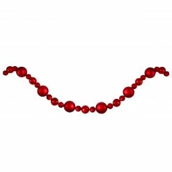 Northlight 6' Red Shatterproof Ball Artificial Christmas Garland - Unlit