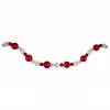 Northlight 6' Shatterproof Ball 3-Finish Red And White Christmas Garland