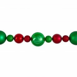 Northlight 6' Red And Green 3-Finish Shatterproof Ball Christmas Garland -Wreaths & Garland shop northlight sm91072 1 34308.1603332184