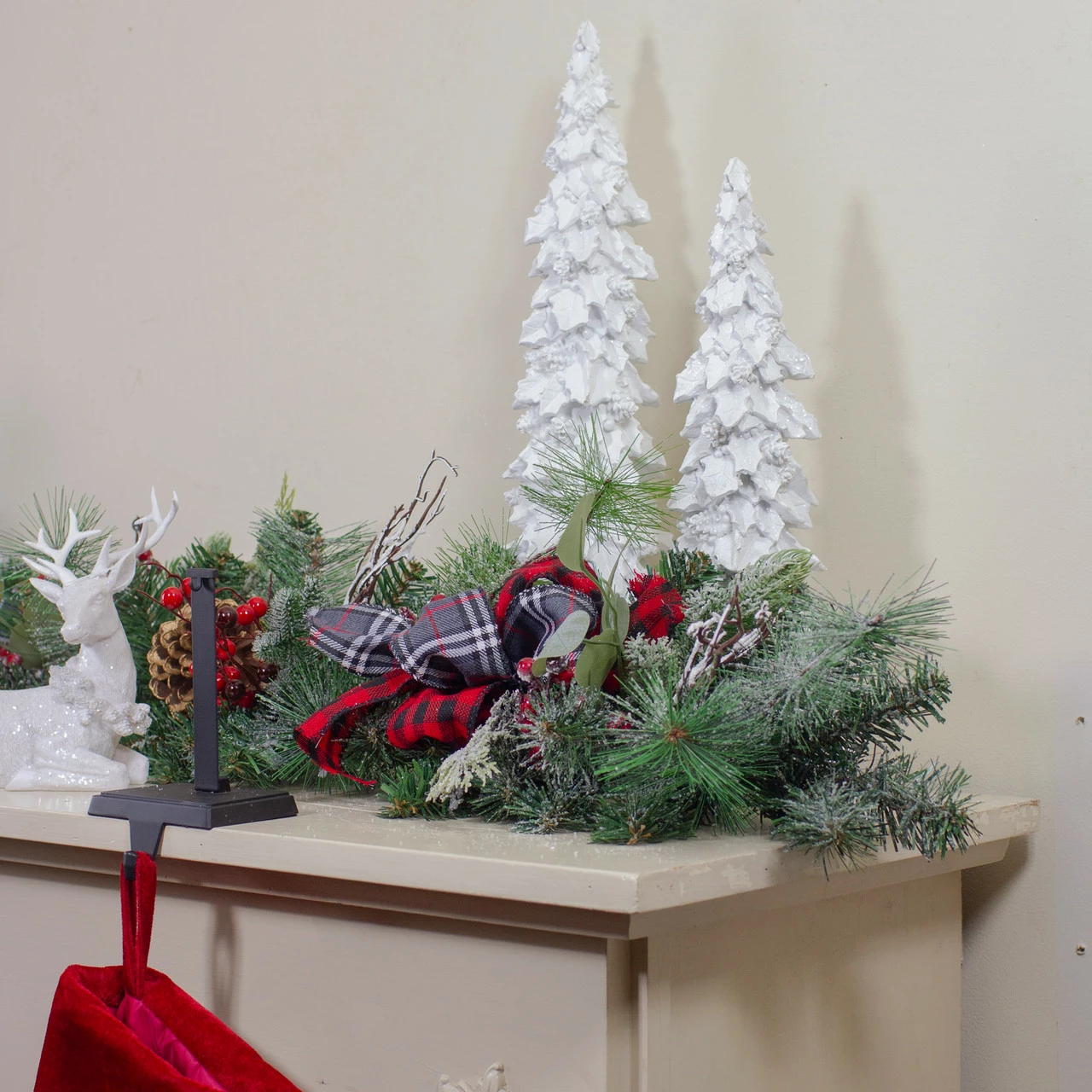 Northlight 6' X 12" Dual Plaid And Berries Artificial Christmas Garland - Unlit 2 Northlight 6' X 12" Dual Plaid And Berries Artificial Christmas Garland - Unlit - Image 2