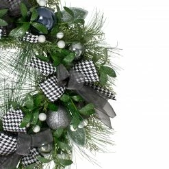 Northlight Houndstooth And White Berries Artificial Christmas Wreath - 24-Inch, Unlit -Wreaths & Garland shop northlight sm91196 1 87736.1602681697