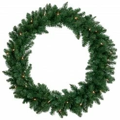 Northlight 36" Pre-Lit Everett Pine Artificial Christmas Wreath, Clear Lights