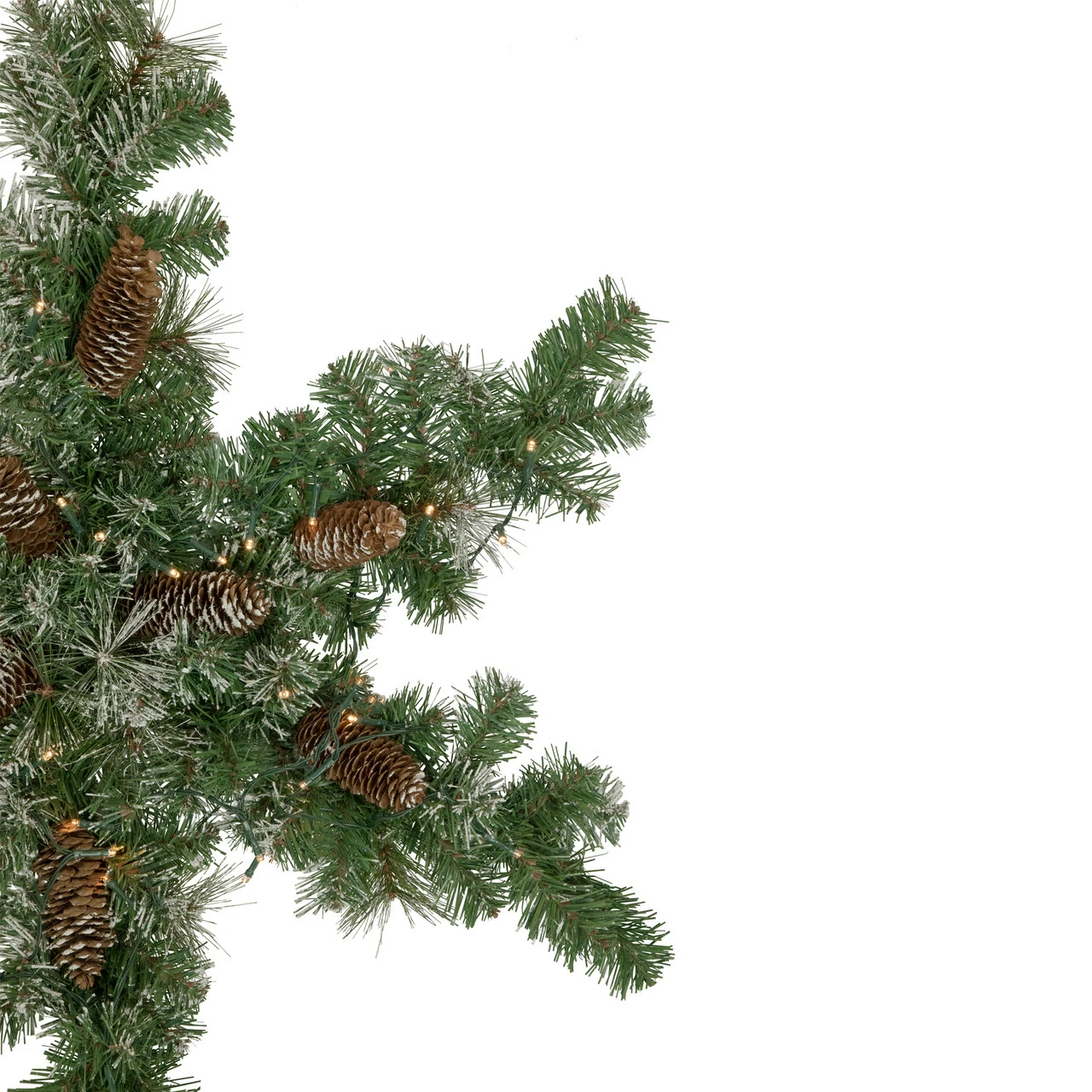 Northlight 32" Pre-Lit Artificial Frosted Mixed Pine Christmas Snowflake Wreath 4 Northlight 32" Pre-Lit Artificial Frosted Mixed Pine Christmas Snowflake Wreath - Image 4