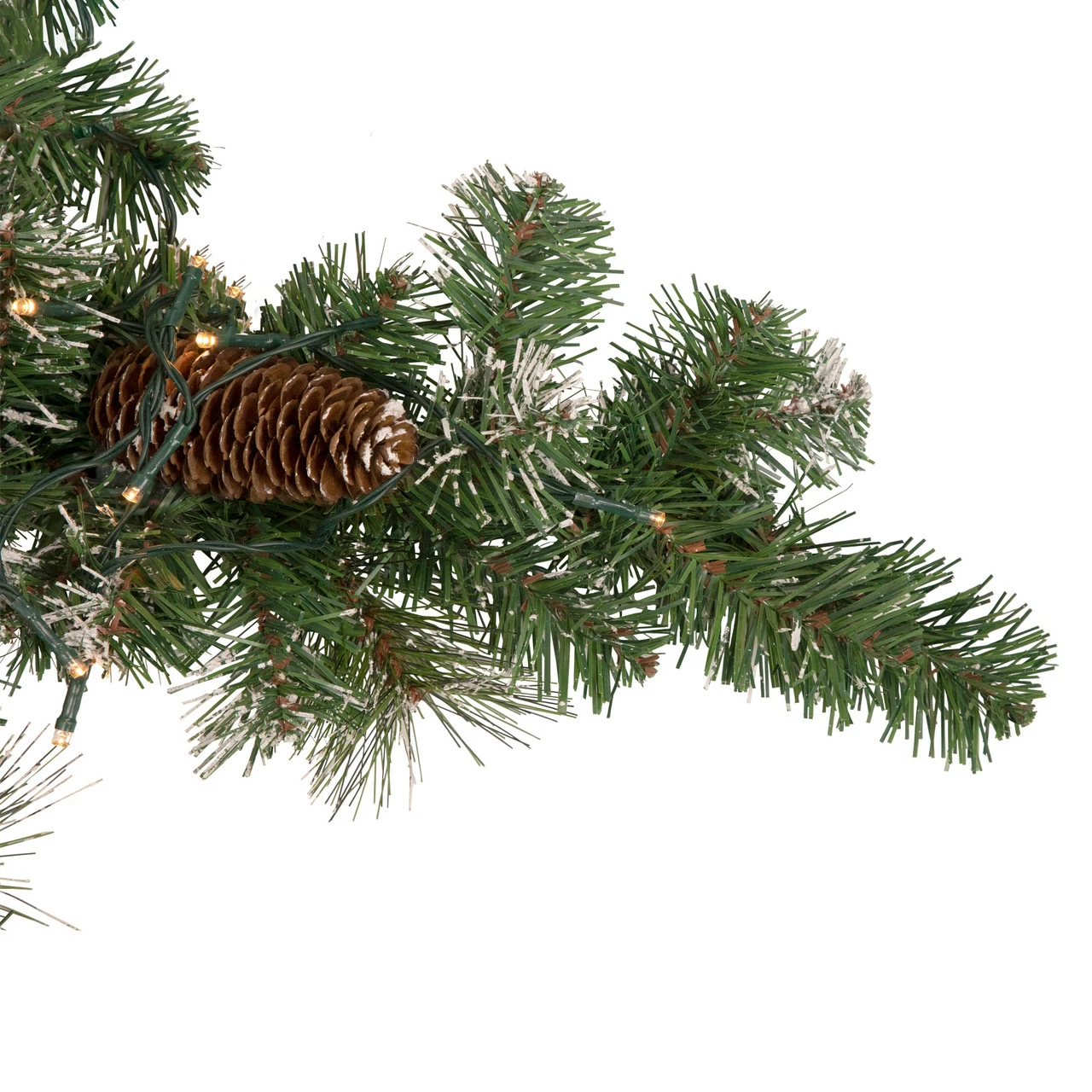 Northlight 32" Pre-Lit Artificial Frosted Mixed Pine Christmas Snowflake Wreath 3 Northlight 32" Pre-Lit Artificial Frosted Mixed Pine Christmas Snowflake Wreath - Image 3