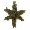 Northlight 32" Pre-Lit Artificial Mixed Pine And Berries Christmas Snowflake Wreath
