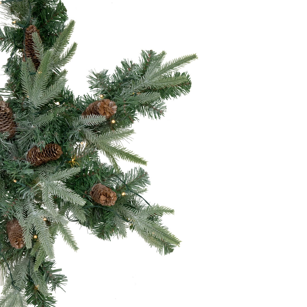 Northlight 32" Pre-Lit Artificial Mixed Pine And Pine Cone Christmas Snowflake Wreath 4 Northlight 32" Pre-Lit Artificial Mixed Pine And Pine Cone Christmas Snowflake Wreath - Image 4