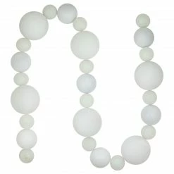 Northlight 6' White Shatterproof Ball 3-Finish Christmas Garland