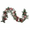 Northlight 6' Flocked Pine Artificial Christmas Garland With Candy Ornaments And Pinecones