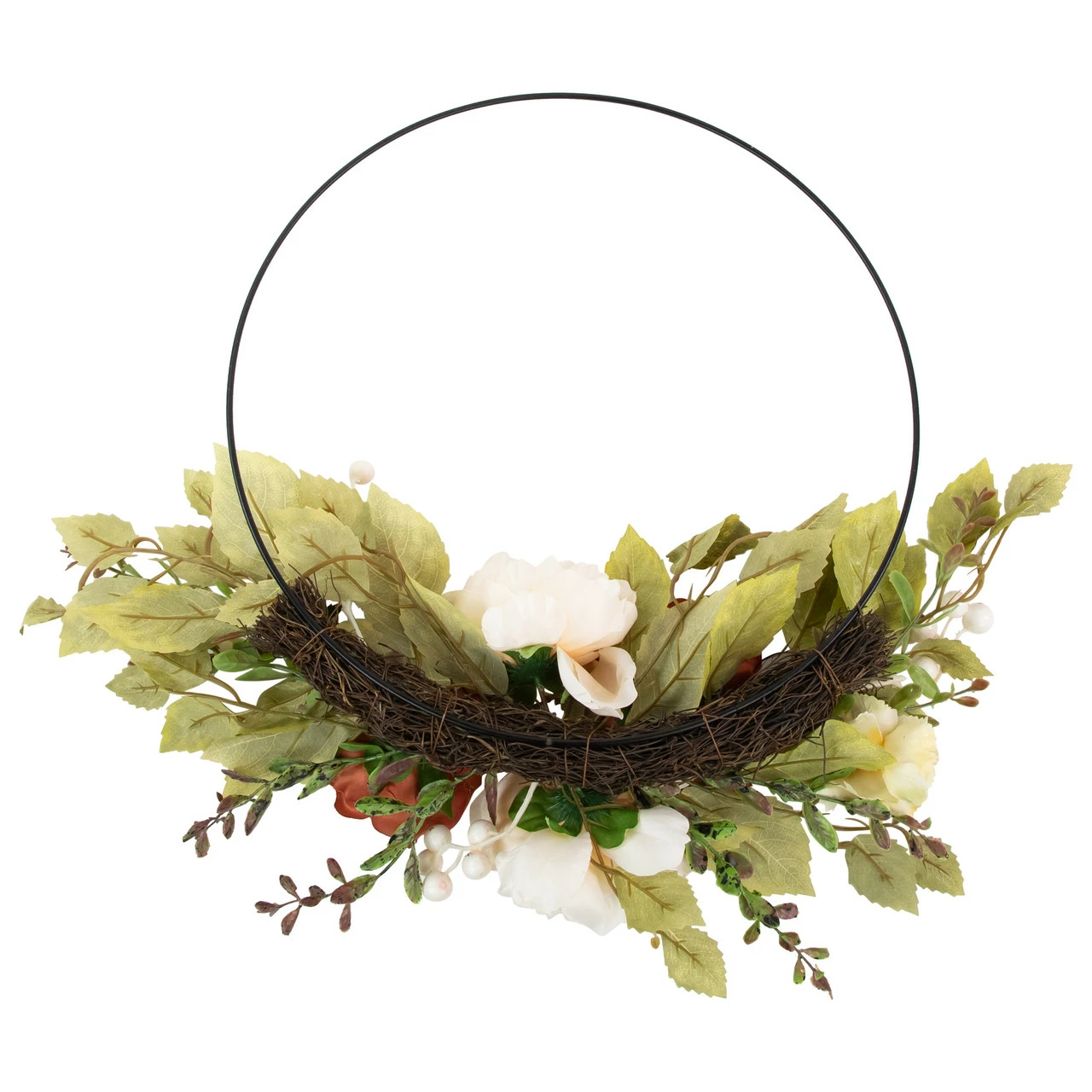 Northlight Autumn Harvest Artificial Floral Half Wreath With Fall Foliage, 21-Inch 3 Northlight Autumn Harvest Artificial Floral Half Wreath With Fall Foliage, 21-Inch - Image 3