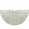 Northlight 48" Ivory And Gold Wood Grain Pattern Christmas Tree Skirt