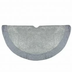 Northlight 48" Gray And Silver Faux Fur Snake Skin Pattern Christmas Tree Skirt