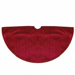 Northlight 48" Red And Gold Diamond Pattern Christmas Tree Skirt