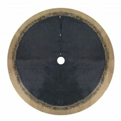 Northlight 48" Rustic Burlap And Chambray Christmas Tree Skirt -Wreaths & Garland shop northlight t1190804 2 29115.1600910530