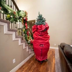 Northlight 96" Large Red Upright Christmas Tree Protective Storage Bag - For Artificial Trees -Wreaths & Garland shop northlight tk sb 10100 06 63846.1658517677