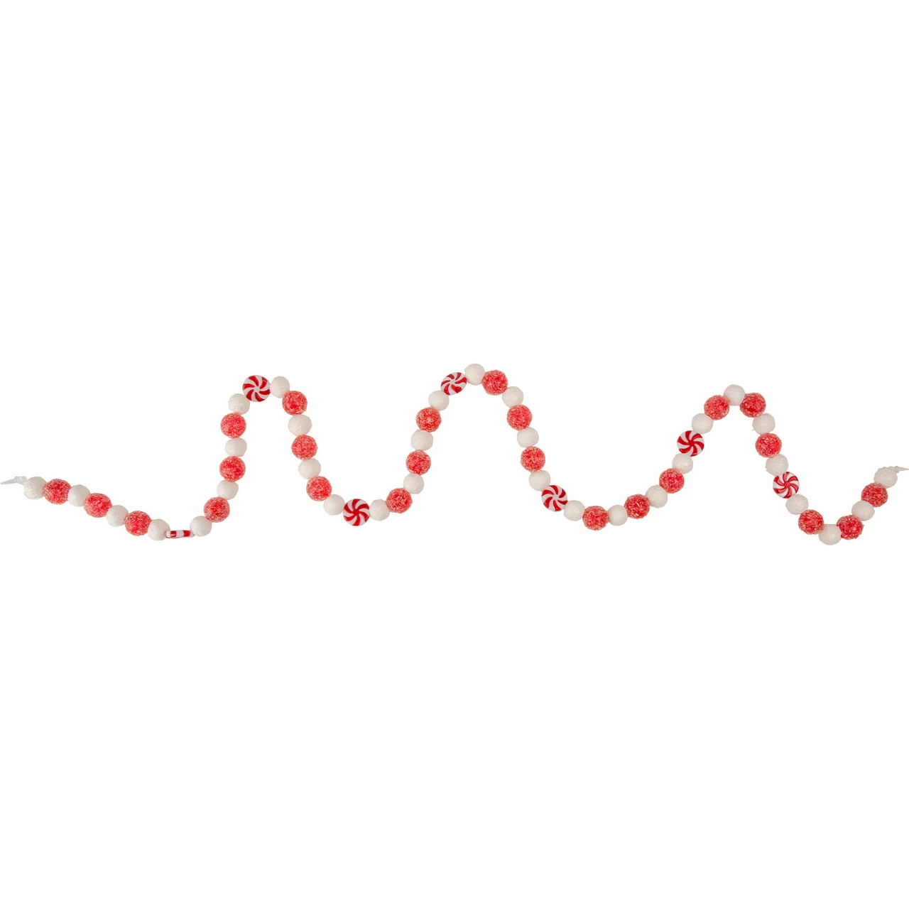 Northlight 4' Red And White Peppermint Candy Christmas Garland 3 Northlight 4' Red And White Peppermint Candy Christmas Garland - Image 3