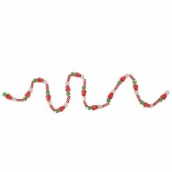 Northlight 4' Faux Gum Drop Candy And Peppermint Swirls Christmas Garland - Unlit -Wreaths & Garland shop northlight tr92577 updated2022 86075.1665610433