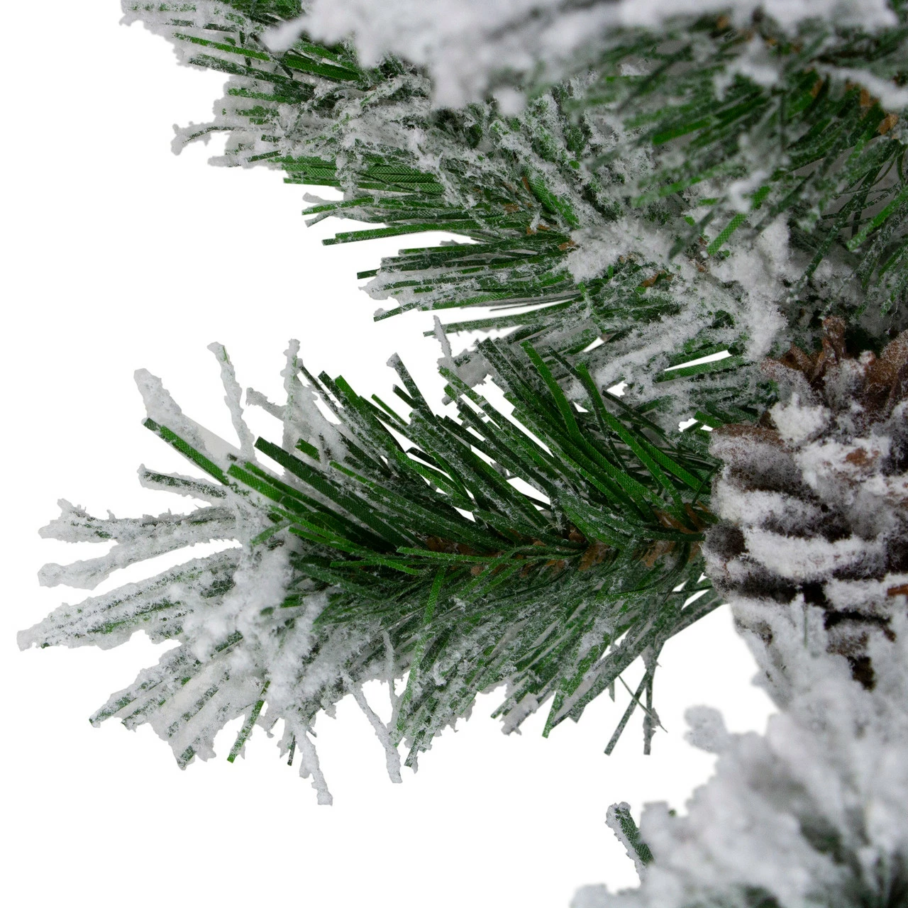 Northlight 9' X 10" Flocked Angel Pine And Pine Cones Artificial Christmas Garland - Unlit 3 Northlight 9' X 10" Flocked Angel Pine And Pine Cones Artificial Christmas Garland - Unlit - Image 3