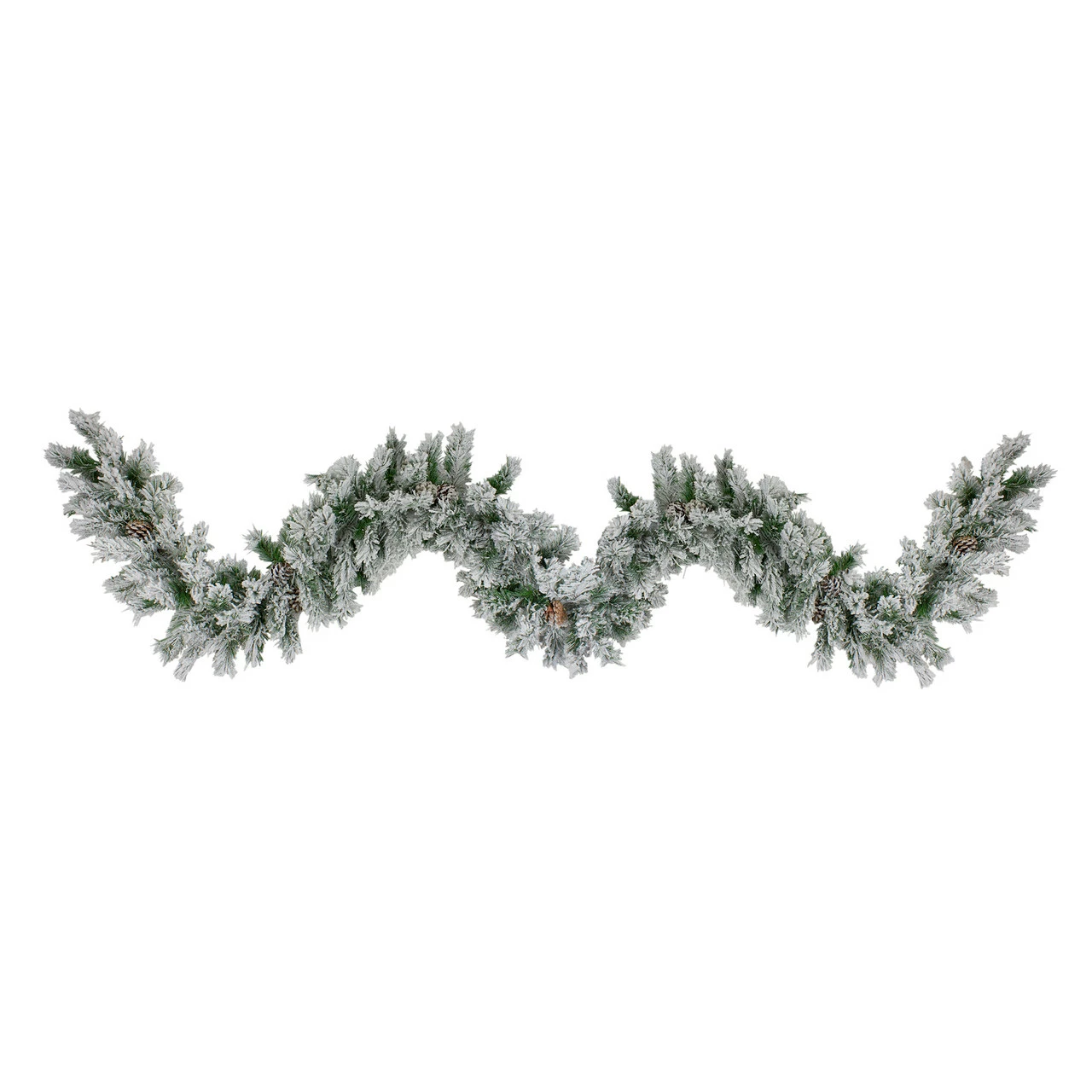 Northlight 9' X 10" Flocked Angel Pine And Pine Cones Artificial Christmas Garland - Unlit 1 Northlight 9' X 10" Flocked Angel Pine And Pine Cones Artificial Christmas Garland - Unlit