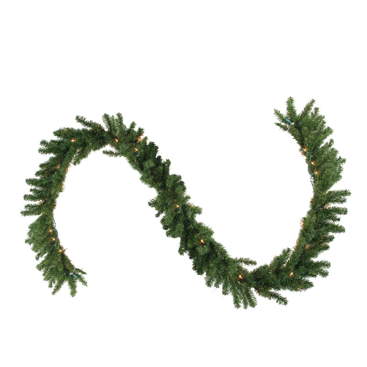 Northlight 9' X 14" Pre-Lit Canadian Pine Artificial Christmas Garland, Clear Lights 1 Northlight 9' X 14" Pre-Lit Canadian Pine Artificial Christmas Garland, Clear Lights