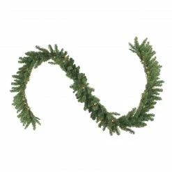 Northlight 9' X 12" Pre-Lit Canadian Pine Artificial Christmas Garland - Clear Lights