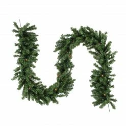 Northlight 9' X 14" Pre-Lit Canadian Pine Artificial Christmas Garland, Multi Lights