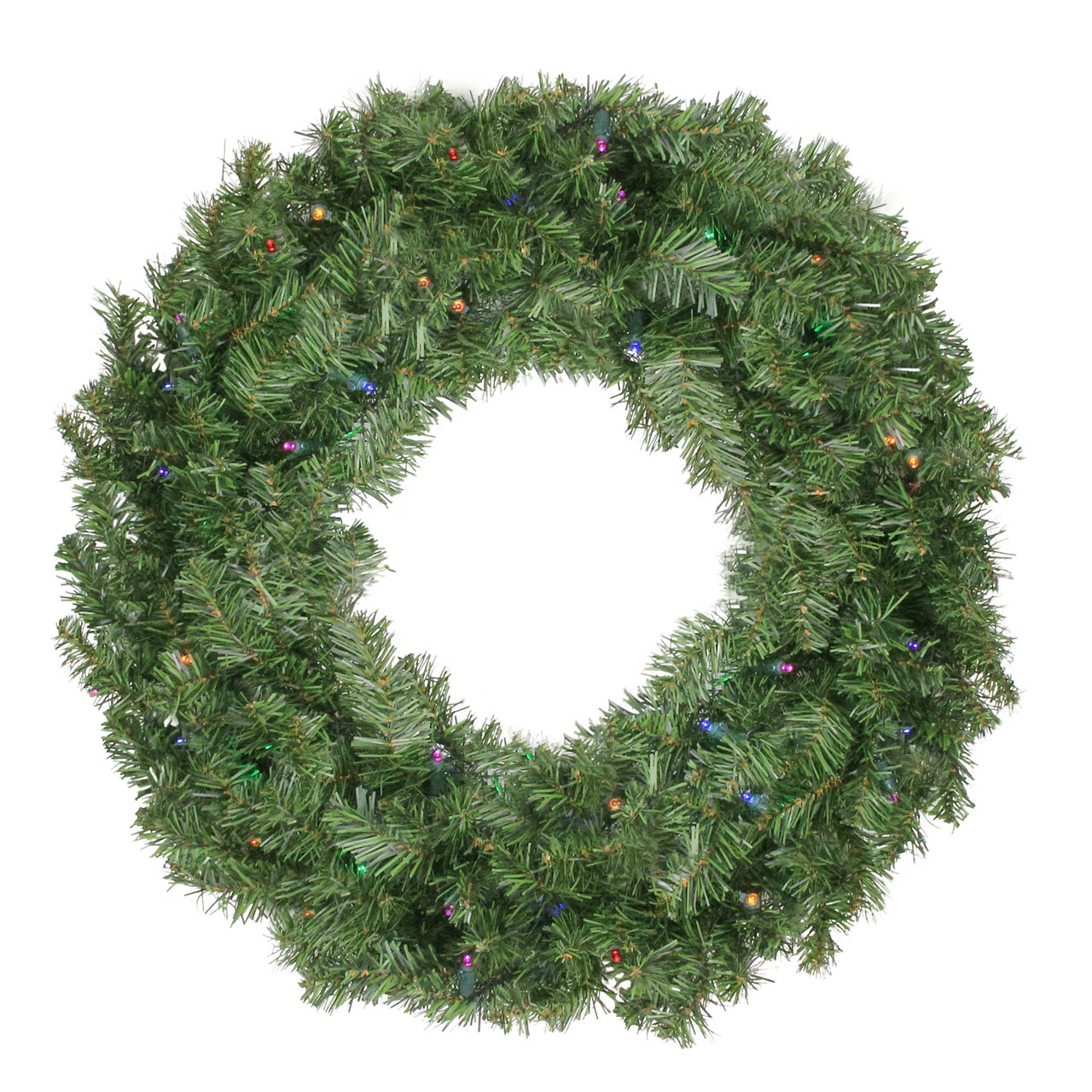 Northlight Pre-Lit Battery Operated LED Canadian Pine Artificial Christmas Wreath - 30-Inch, Multicolor Lights 1 Northlight Pre-Lit Battery Operated LED Canadian Pine Artificial Christmas Wreath - 30-Inch, Multicolor Lights