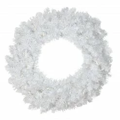 Northlight 24" Pre-Lit LED White Pine Artificial Christmas Wreath - Candlelight Lights