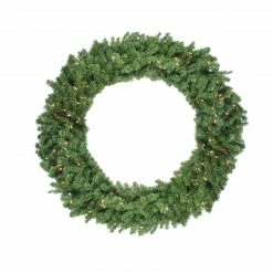 Northlight Pre-Lit Canadian Pine Artificial Christmas Wreath - 48-Inch, Clear Lights