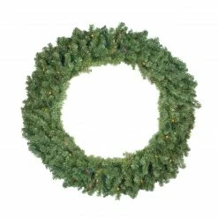 Northlight Pre-Lit Canadian Pine Artificial Christmas Wreath, 48-Inch, Multicolor Lights