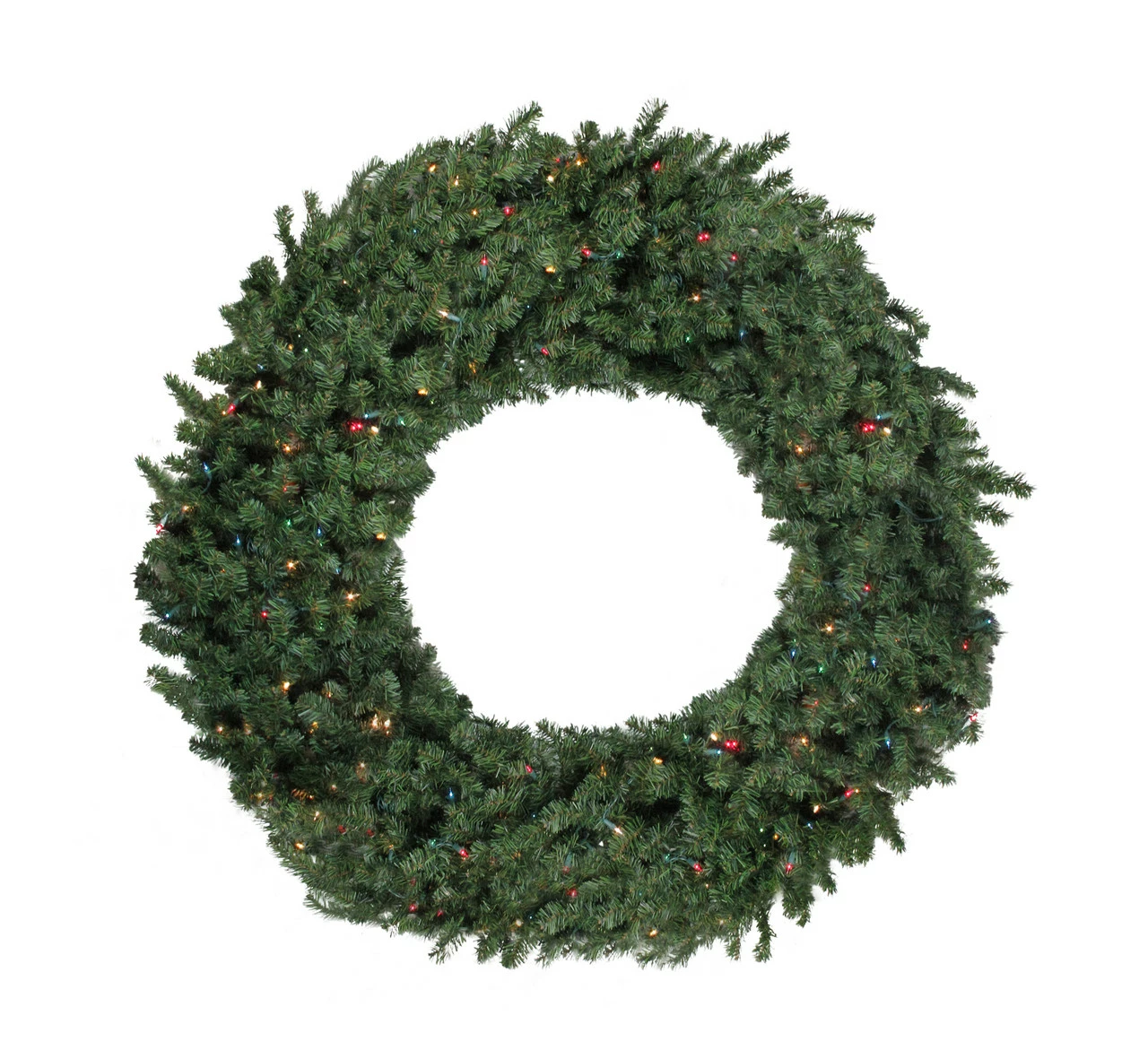 Northlight Pre-Lit Commercial Canadian Pine Artificial Christmas Wreath - 5-ft, Multi Lights 1 Northlight Pre-Lit Commercial Canadian Pine Artificial Christmas Wreath - 5-ft, Multi Lights