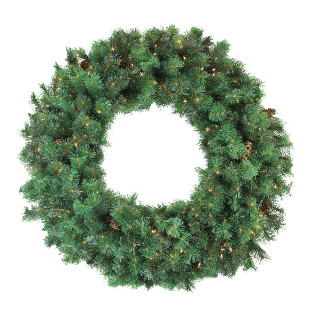 Northlight 48" Pre-Lit Royal Oregon Pine Artificial Christmas Wreath - Clear Lights 1 Northlight 48" Pre-Lit Royal Oregon Pine Artificial Christmas Wreath - Clear Lights