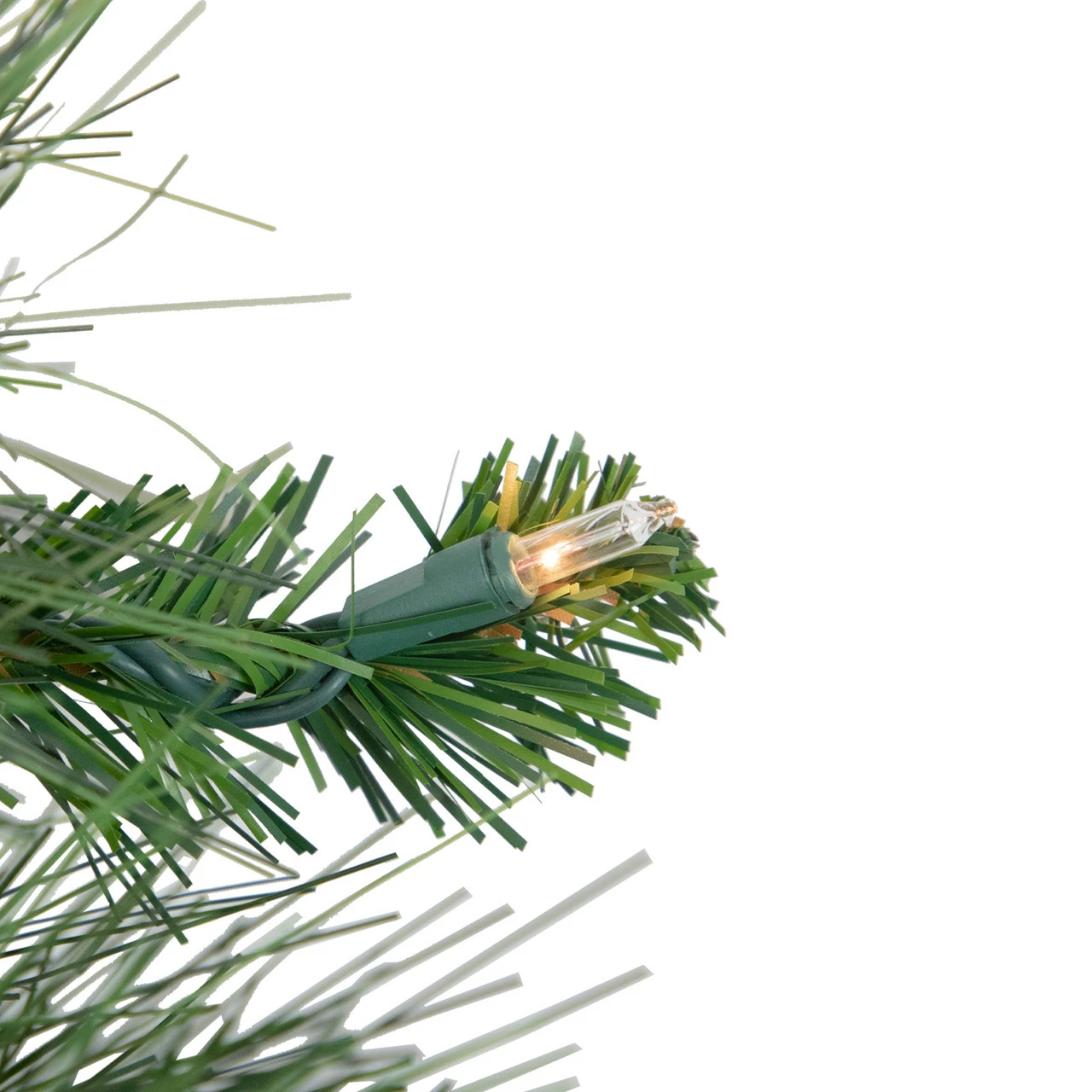 Northlight 9' X 12" Pre-Lit White Valley Pine Needle Artificial Christmas Garland, Clear Lights 2 Northlight 9' X 12" Pre-Lit White Valley Pine Needle Artificial Christmas Garland, Clear Lights - Image 2