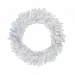 Northlight 30" Pre-Lit LED Snow White Christmas Wreath - Multicolor Lights