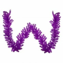 Northlight 9' X 12" Metallic Purple Tinsel Artificial Christmas Garland - Unlit