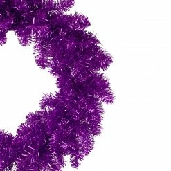 Northlight 24" Metallic Purple Artificial Double Tinsel Christmas Wreath - Unlit -Wreaths & Garland shop northlight v27343 1 53724.1588369071