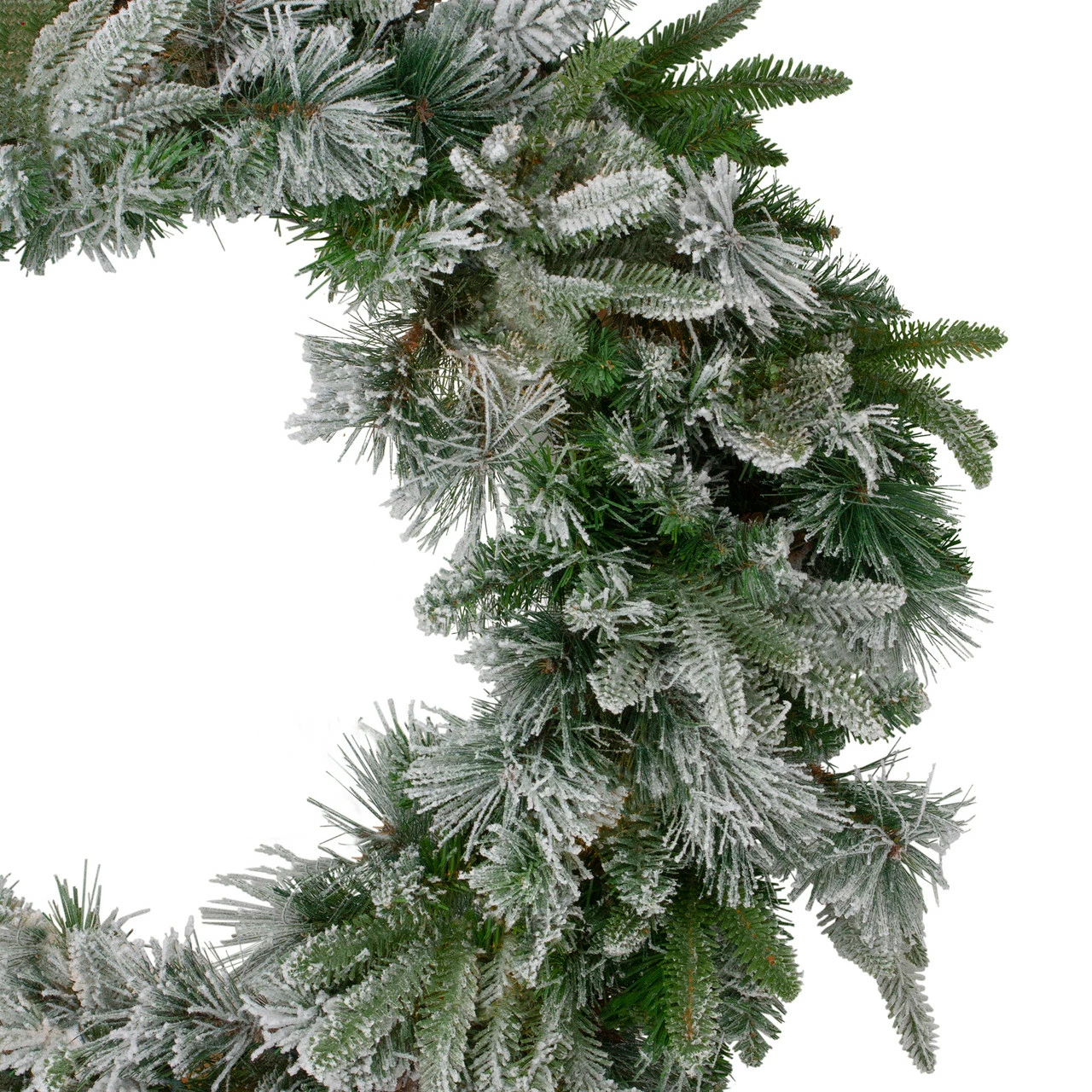 Northlight Flocked Rosemary Emerald Angel Pine Artificial Christmas Wreath - 30-Inch, Unlit 2 Northlight Flocked Rosemary Emerald Angel Pine Artificial Christmas Wreath - 30-Inch, Unlit - Image 2