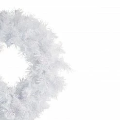 Alternative view of Northlight Icy White Iridescent Spruce Artificial Christmas Wreath, 24-Inch, Unlit