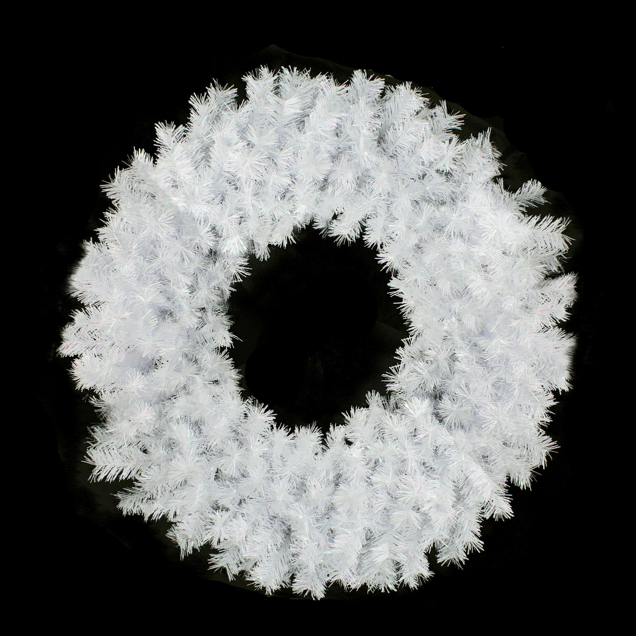 Northlight Icy White Iridescent Spruce Artificial Christmas Wreath - 36-Inch, Unlit 3 Northlight Icy White Iridescent Spruce Artificial Christmas Wreath - 36-Inch, Unlit - Image 3